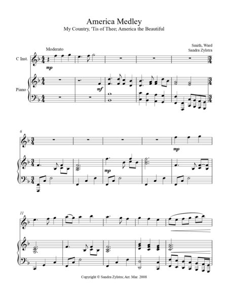 America Medley treble C instrument solo part cover page 00021