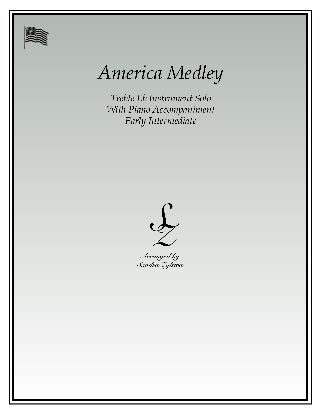 America Medley Eb instrument solo part cover page 00011