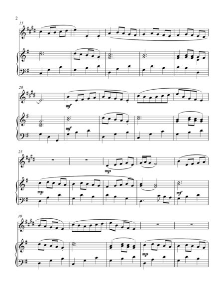 Bachs Minuet In G Eb instrument solo part cover page 00031