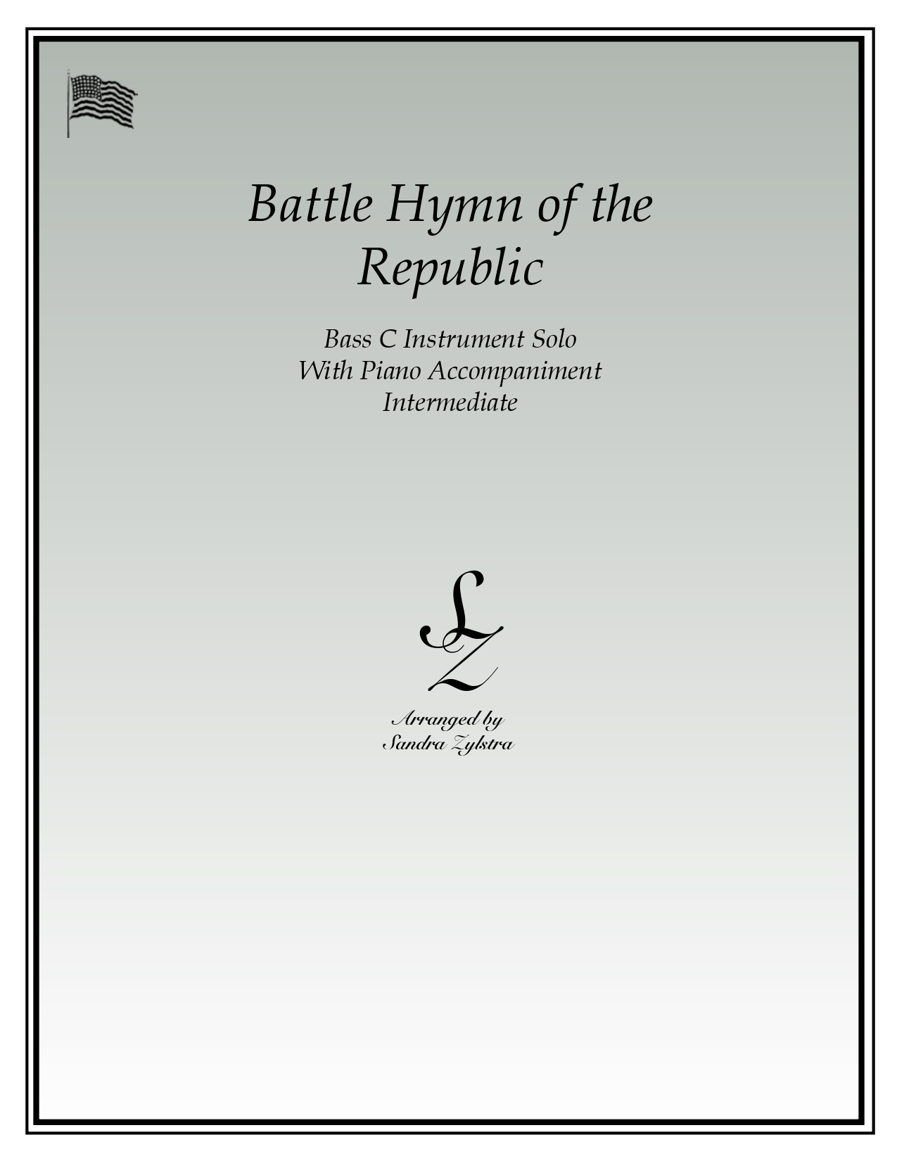 Battle Hymn Of The Republic bass C instrument solo part cover page 00011