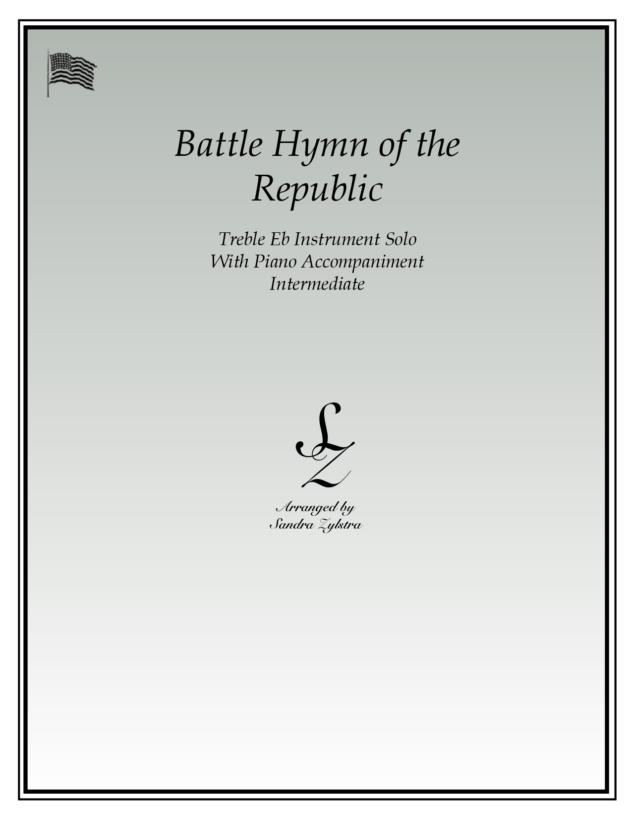 Battle Hymn Of The Republic Eb instrument solo part cover page 00011