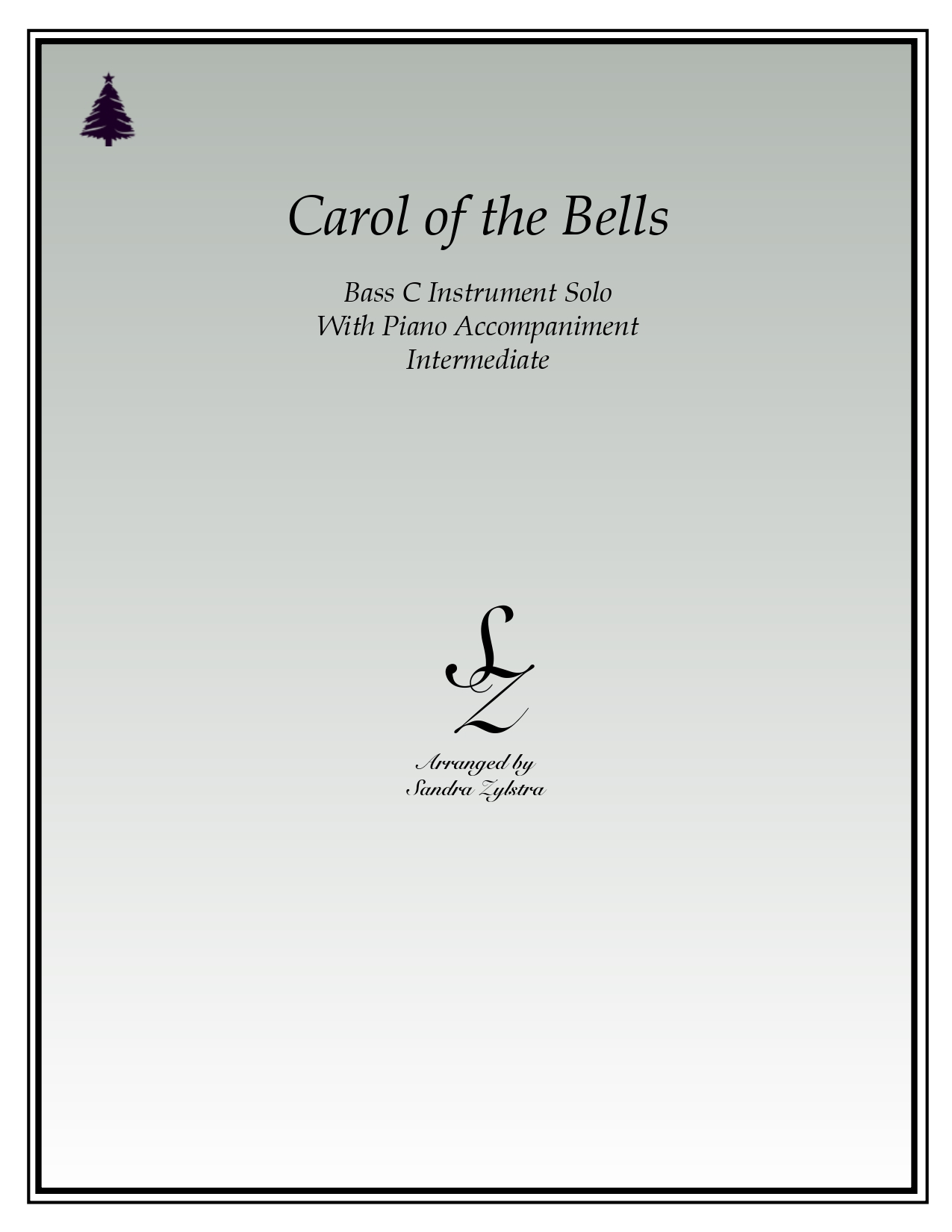 Carol Of The Bells bass C instrument solo part cover page 00011