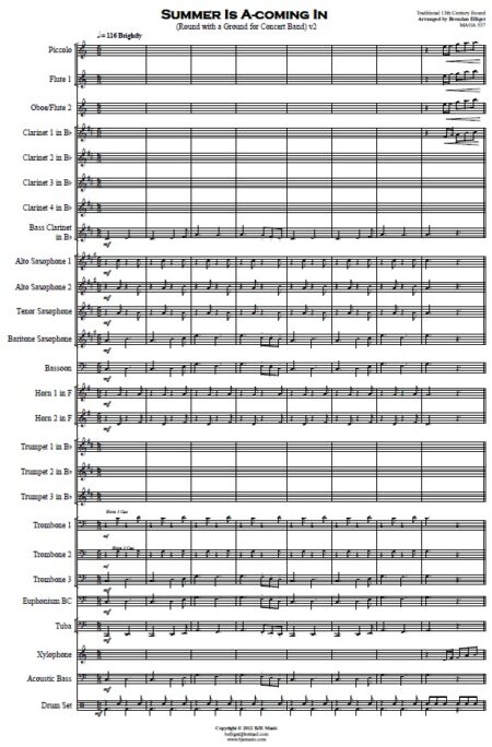 173 FC Summer Is A coming In Concert Band Sample page 01