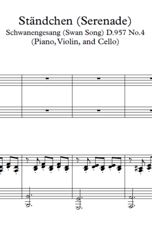 Ständchen (Serenade) – F. Schubert – Piano Trio (piano, Violin, Cello)