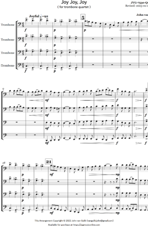 Joy, Joy, Joy – Trombone Quartet