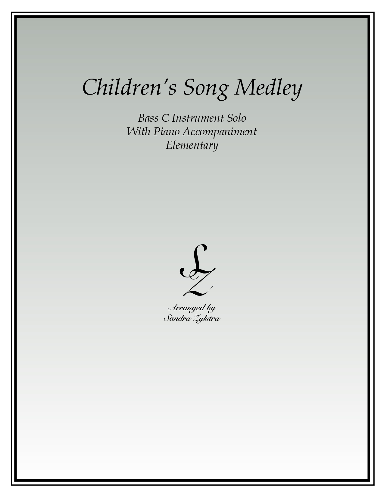 Childrens Song Medley bass C instrument solo part cover page 00011