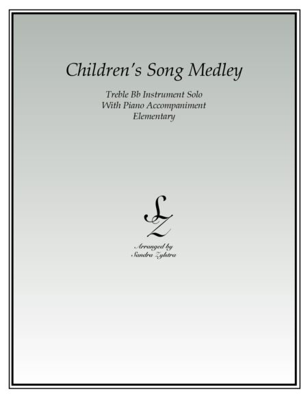 Childrens Song Medley Bb instrument solo part cover page 00011