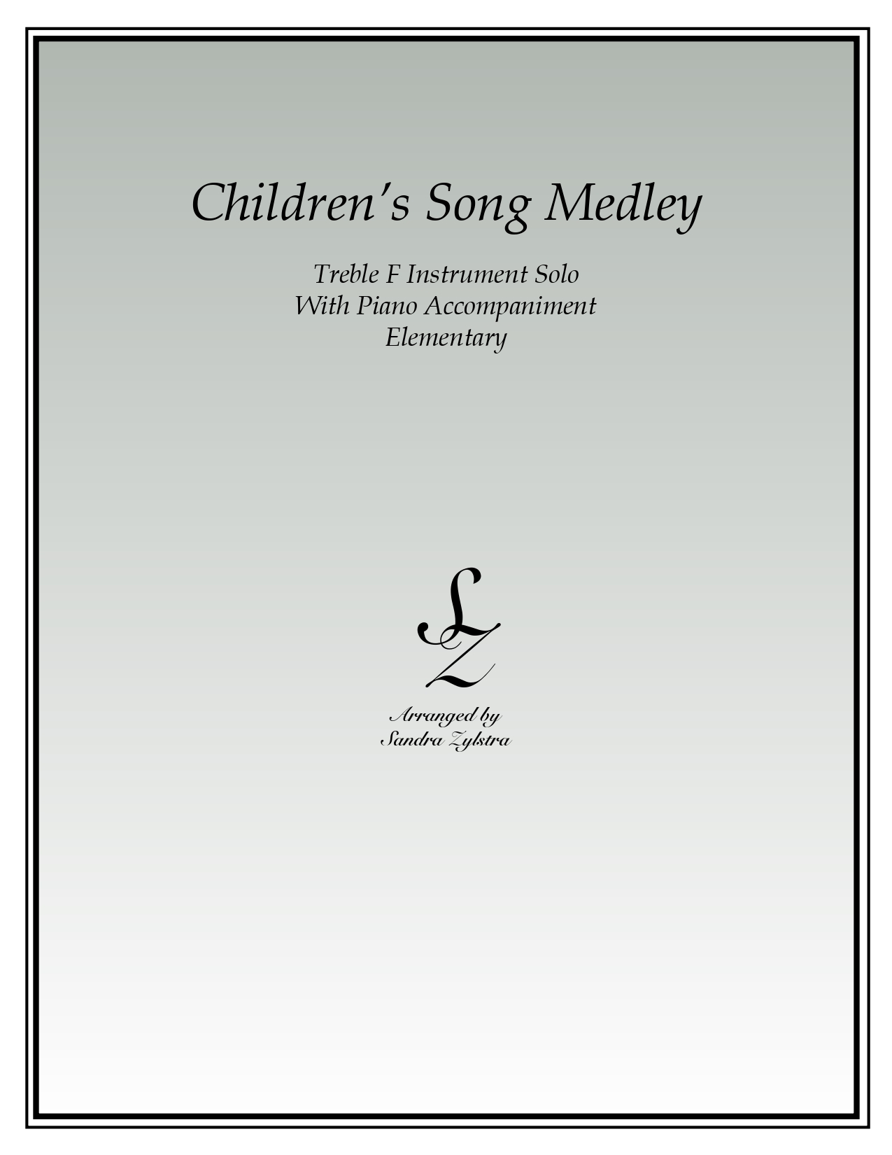 Childrens Song Medley F instrument solo part cover page 00011