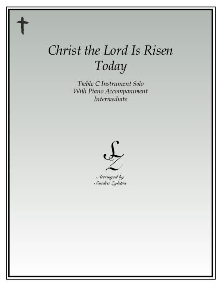 Christ The Lord Is Risen Today treble C instrument solo part cover page 00011