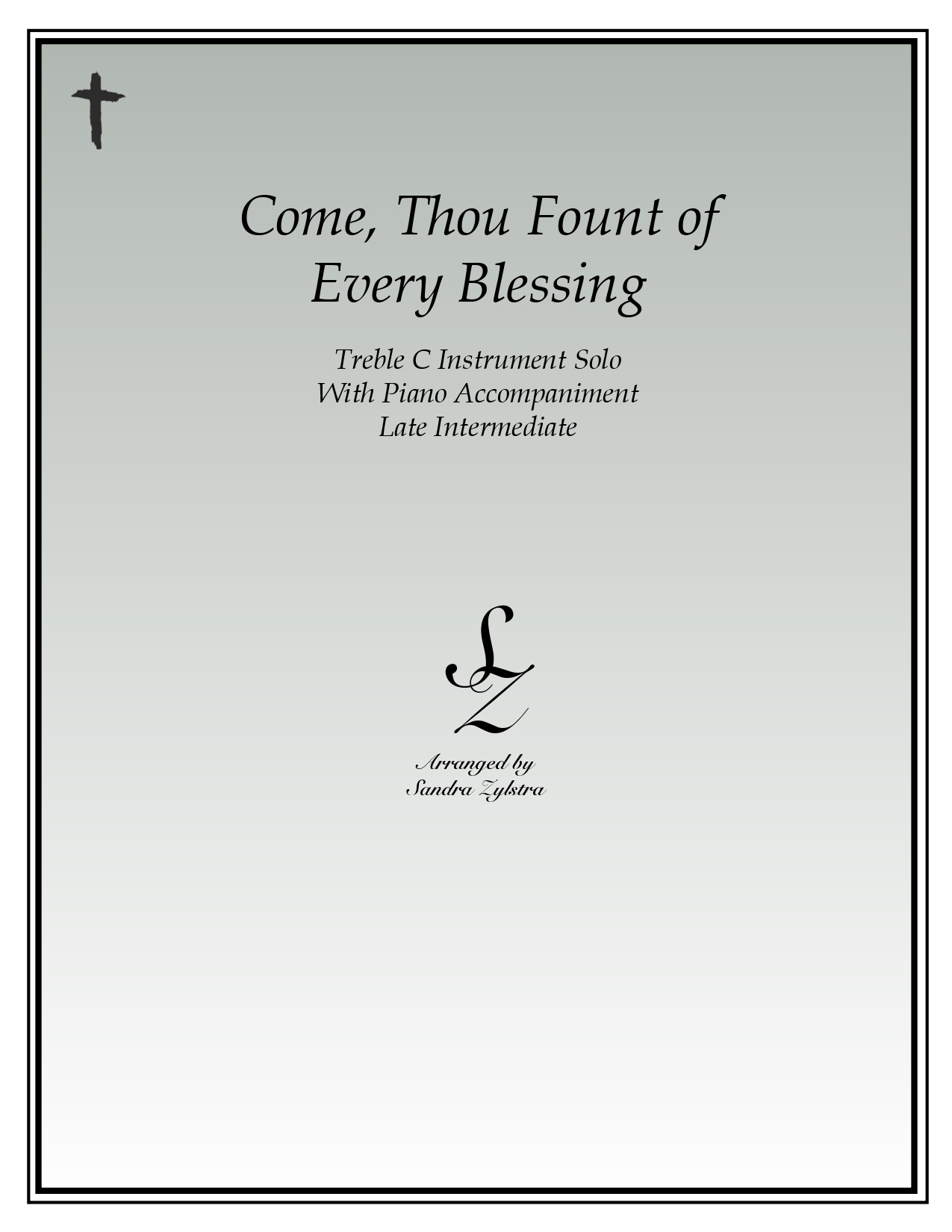 Come Thou Fount Of Every Blessing treble C instrument solo part cover0 page 00011