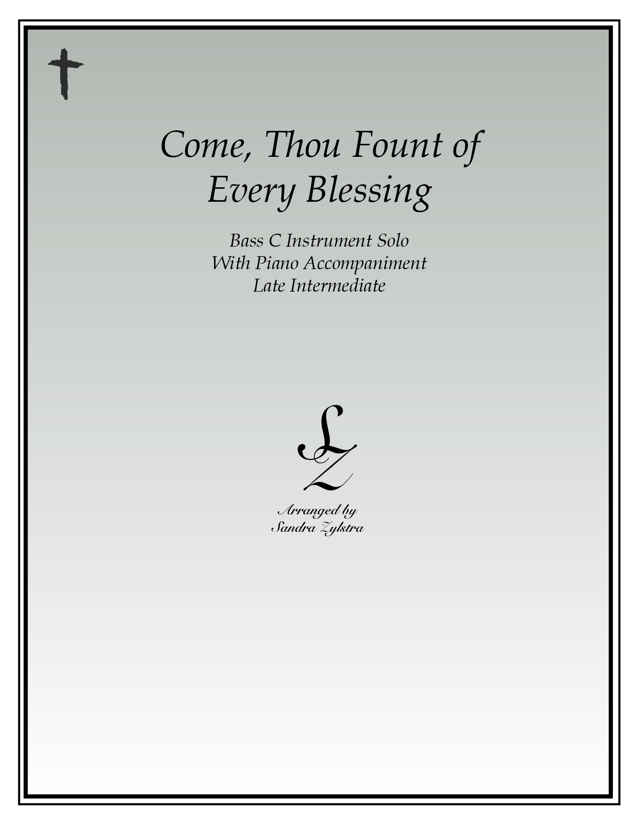 Come Thou Fount Of Every Blessing bass C instrument solo part cover page 00011