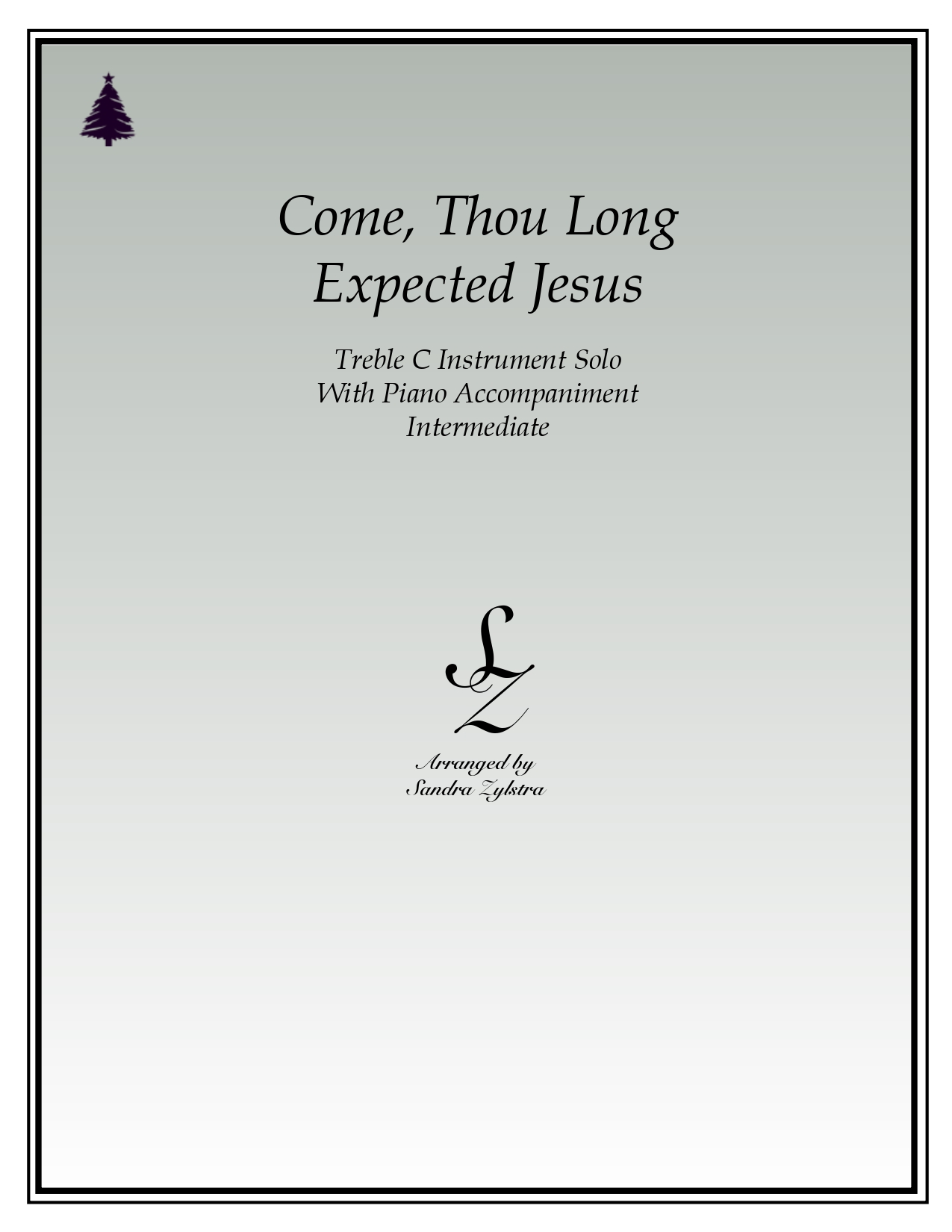 Come Thou Long Expected Jesus treble C instrument solo part cover page 00011