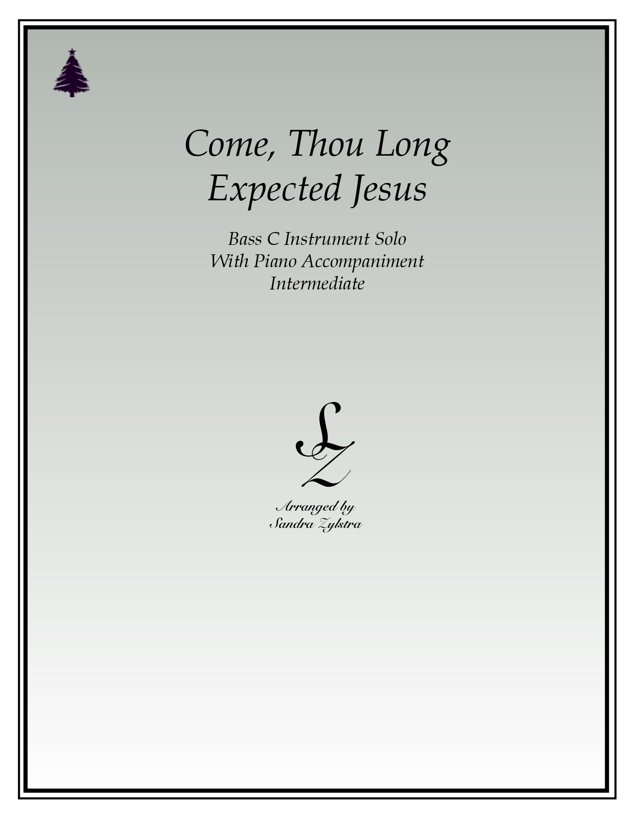 Come Thou Long Expected Jesus bass C instrument solo part cover page 00011