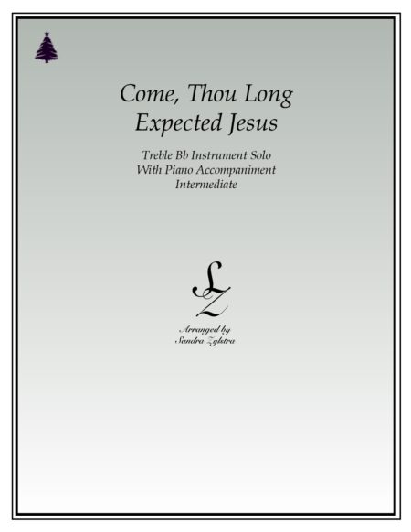 Come Thou Long Expected Jesus Bb instrument solo part cover page 00011