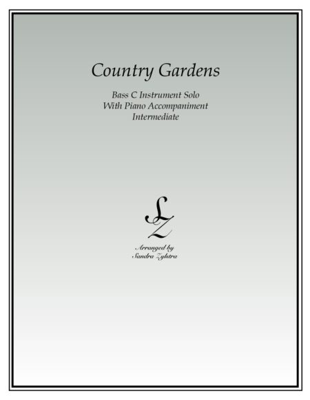Country Gardens bass C instrument solo part cover page 00011
