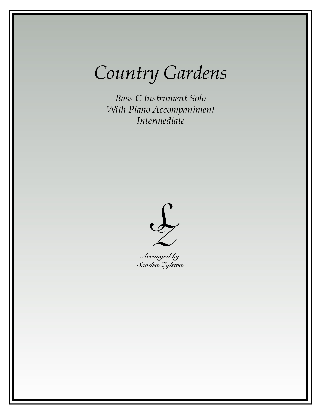 Country Gardens bass C instrument solo part cover page 00011