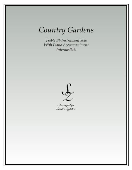 Country Gardens Bb instrument solo part cover page 00011