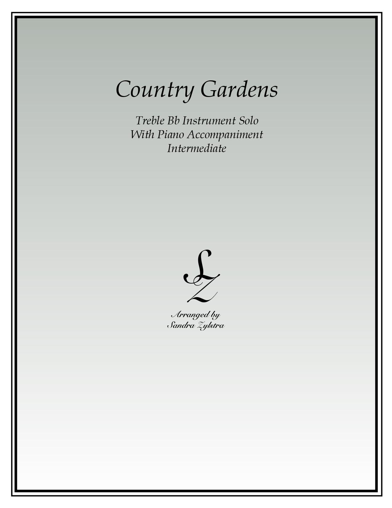 Country Gardens Bb instrument solo part cover page 00011
