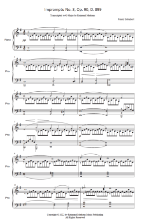 F. Schubert – Impromptu op.90 No. 3 – Transcription to G major