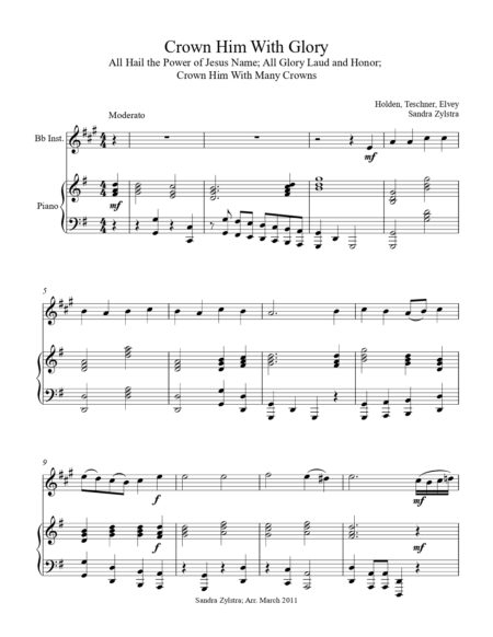 Crown Him With Glory Bb instrument solo part cover page 00021