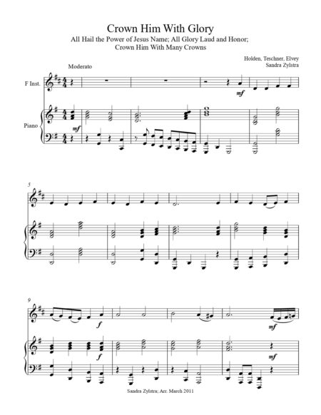 Crown Him With Glory F instrument solo part cover page 00021