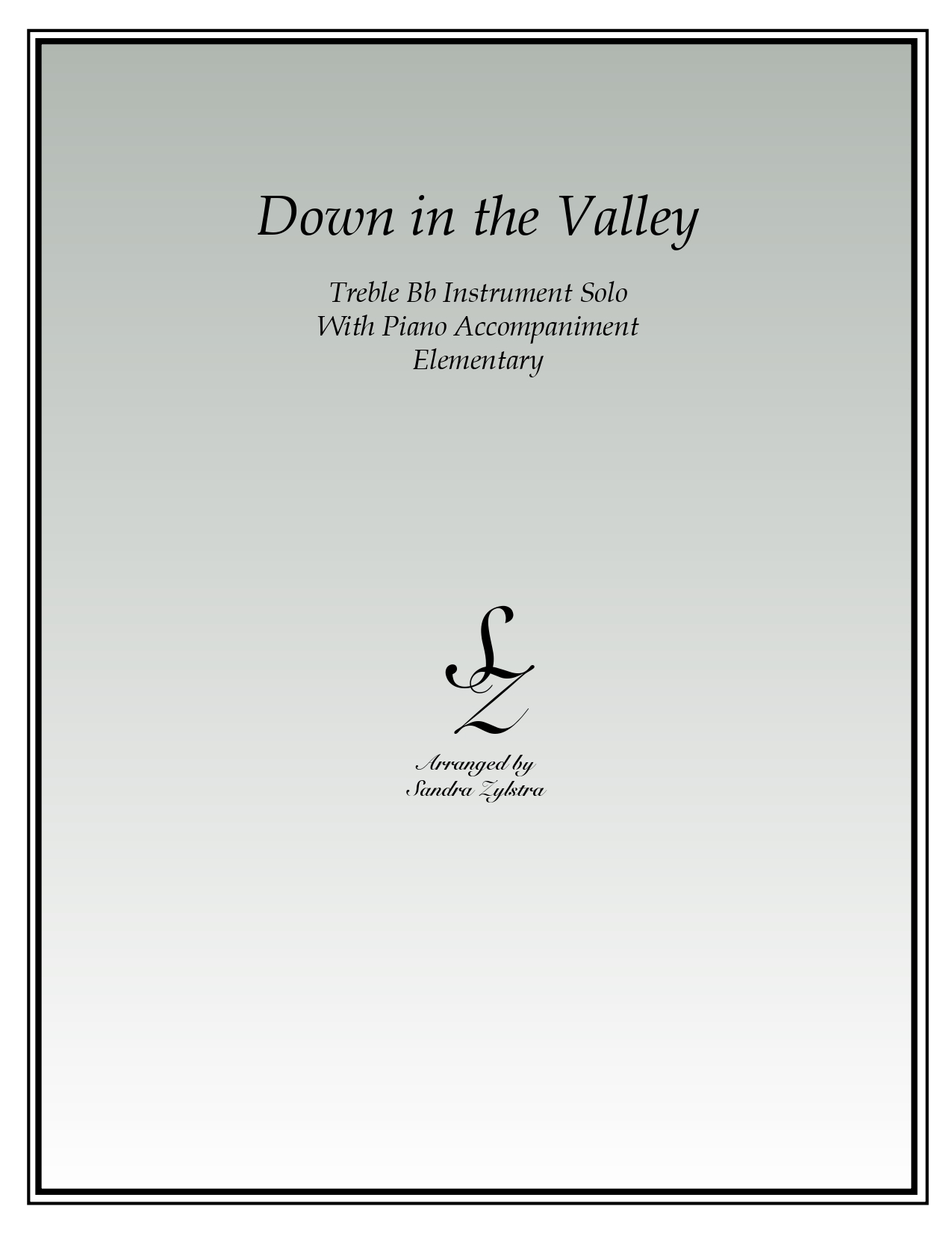 Down In The Valley Bb instrument solo part cover page 00011