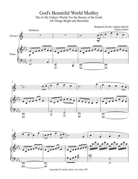 Gods Beautiful World Medley Eb instrument solo part cover page 00021