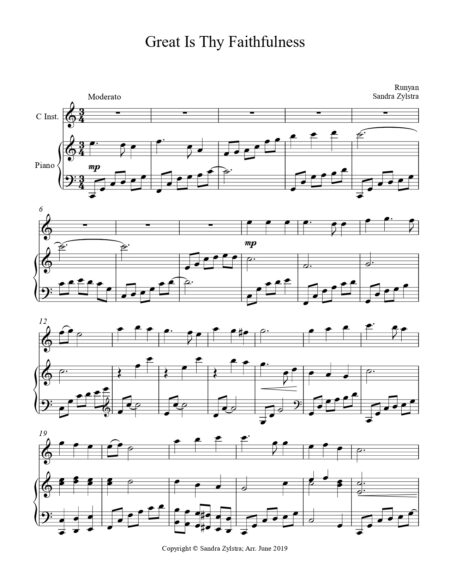 Great Is Thy Faithfulness treble C instrument solo part cover page 00021