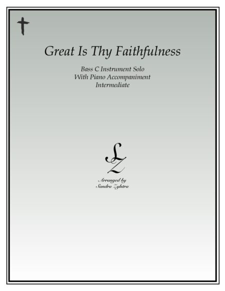 Great Is Thy Faithfulness bass C instrument solo part cover page 00011