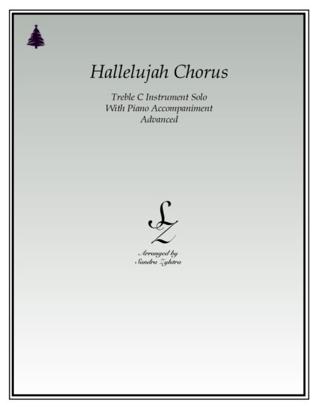 Hallelujah Chorus treble C instrument solo part cover page 00011