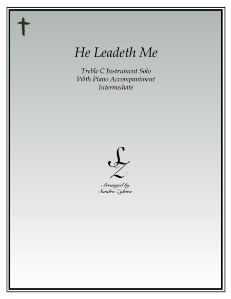 He Leadeth Me treble C instrument solo part cover page 00011