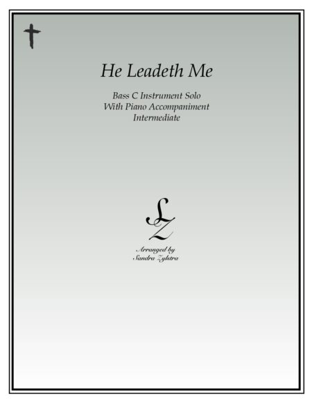 He Leadeth Me bass C instrument solo part cover page 00011