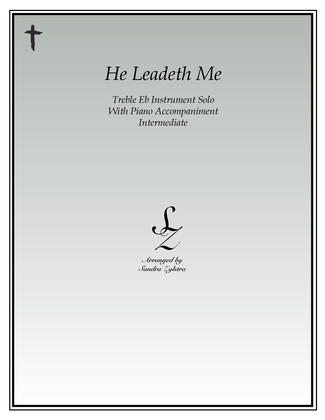 He Leadeth Me Eb instrument solo part cover page 00011