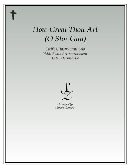 How Great Thou Art treble C instrument solo part cover page 00011