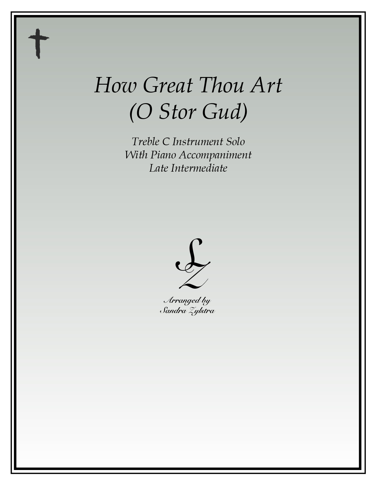 How Great Thou Art treble C instrument solo part cover page 00011