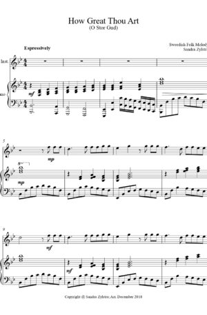 How Great Thou Art (O Stor Gud) – Instrument Solo with Piano