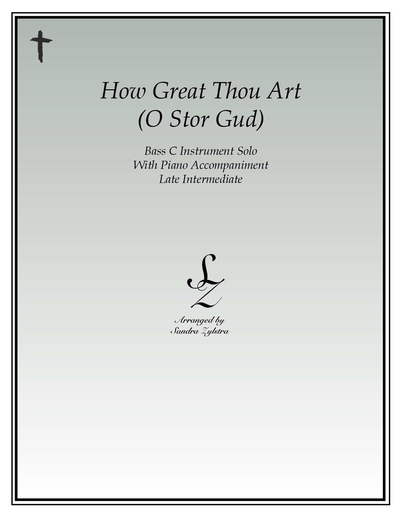 How Great Thou Art bass C instrument solo part cover page 00011