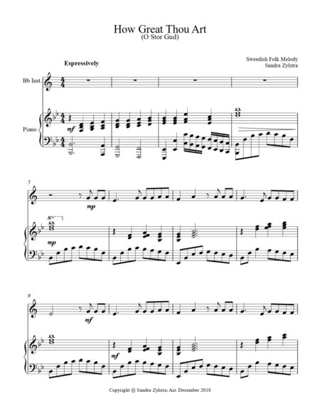 How Great Thou Art Bb instrument solo part cover page 00021