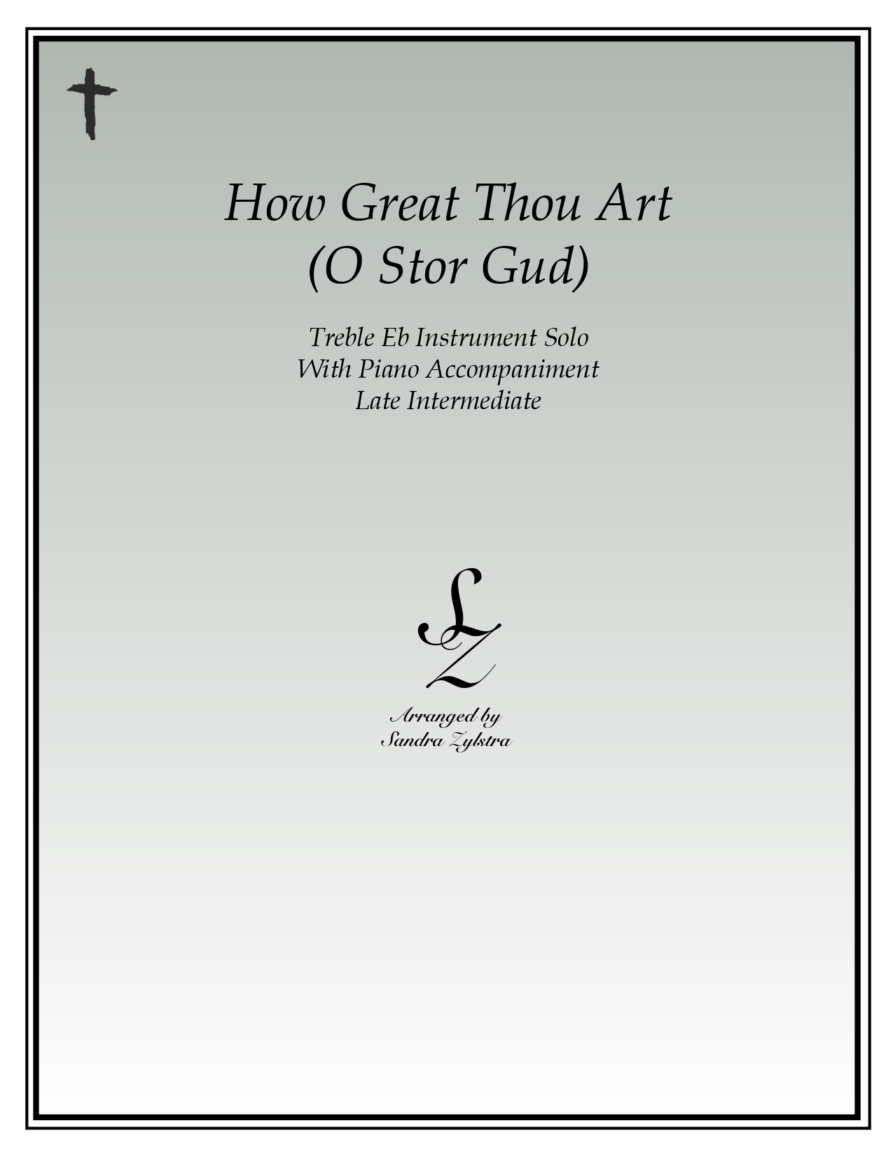 How Great Thou Art Eb instrument solo part cover page 00011