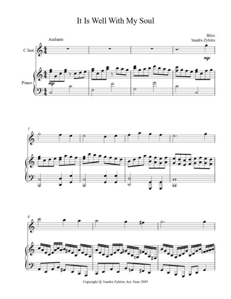 It Is Well With My Soul treble C instrument solo part cover page 00021
