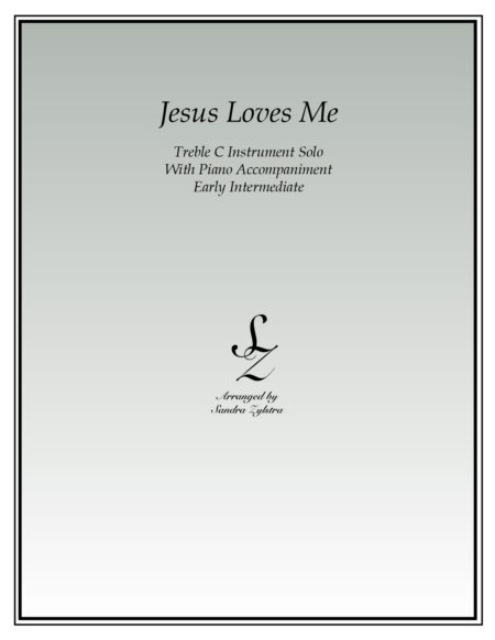 Jesus Loves Me treble C instrument part cover page 00011