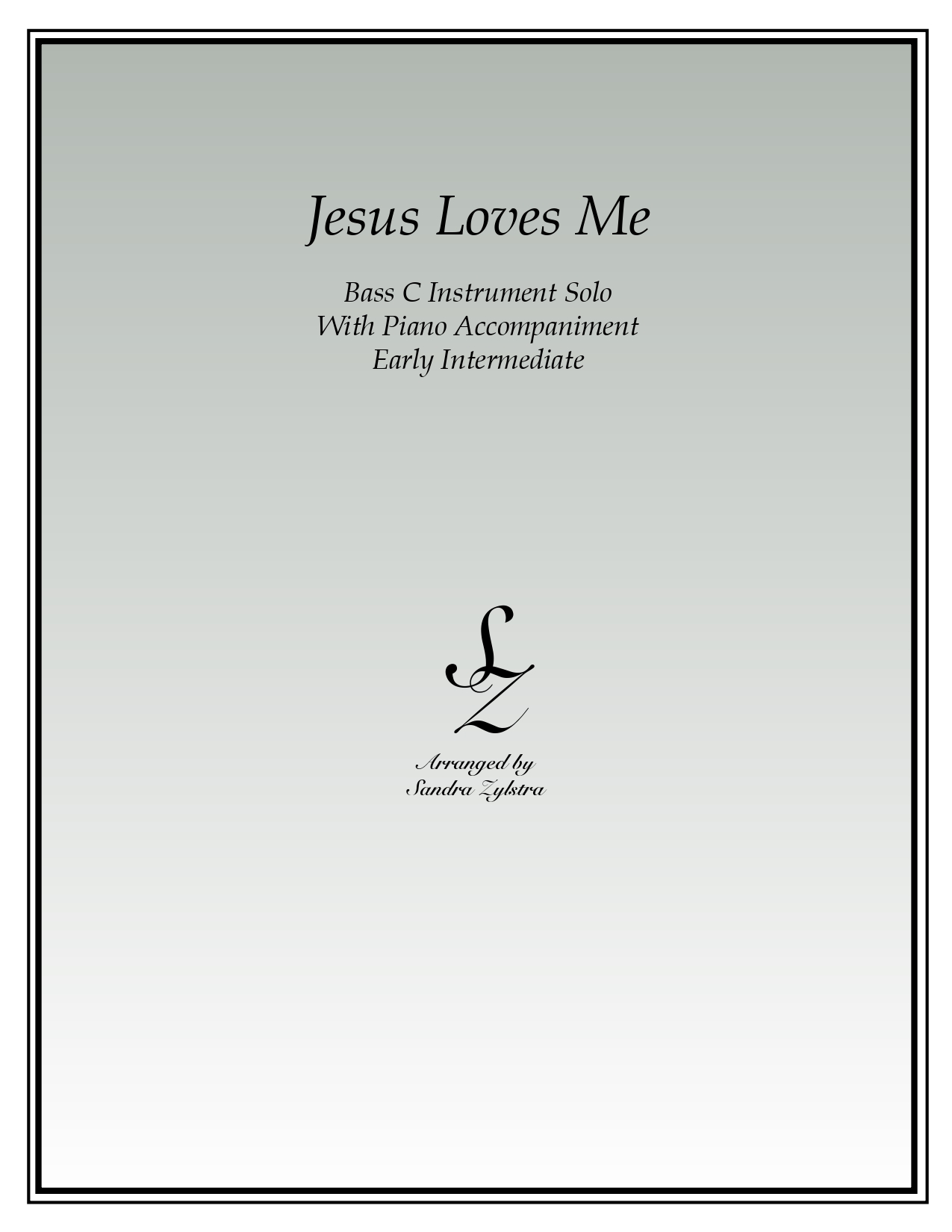 Jesus Loves Me bass C instrument part cover page 00011