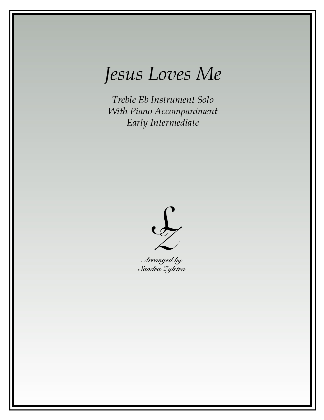 Jesus Loves Me Eb instrument solo part cover page 00011