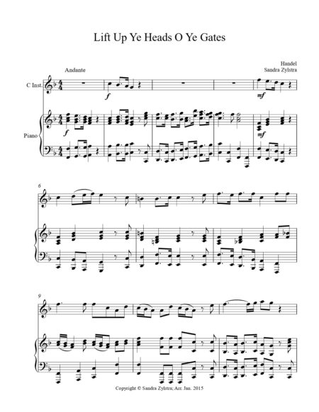 Lift Up Ye Heads O Ye Gates treble C instrument solo part cover page 00021
