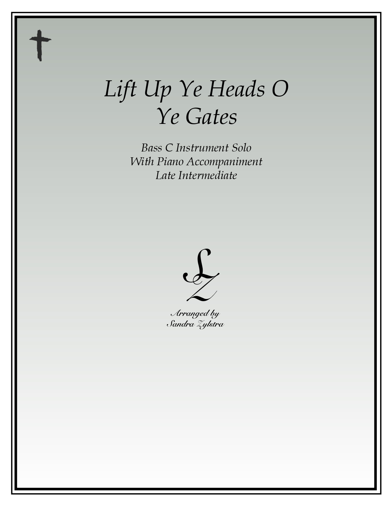 Lift Up Ye Heads O Ye Gates bass C instrument solo part cover page 00011