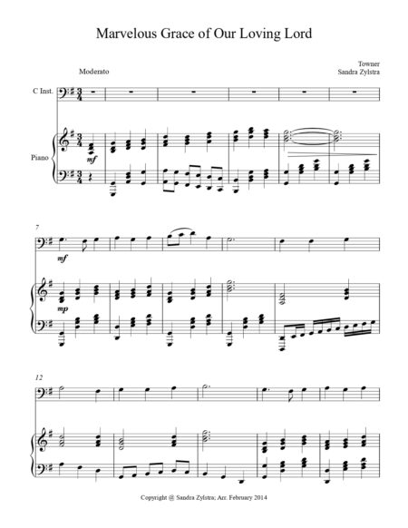 Marvelous Grace Of Our Loving Lord bass C instrument solo part cover page 00021