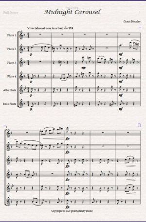 “Midnight Carousel” for Flute Choir