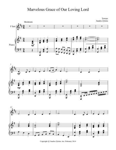 Marvelous Grace Of Our Loving Lord F instrument solo part cover page 00021
