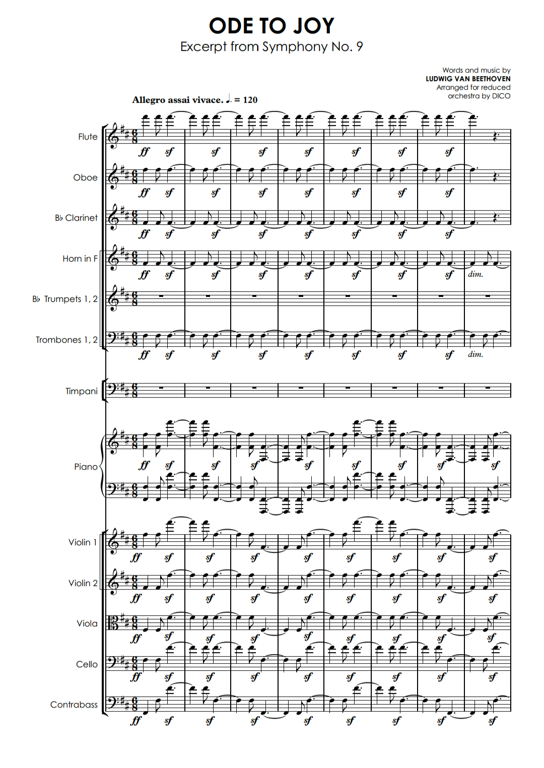 Ode to Joy orch pag 1