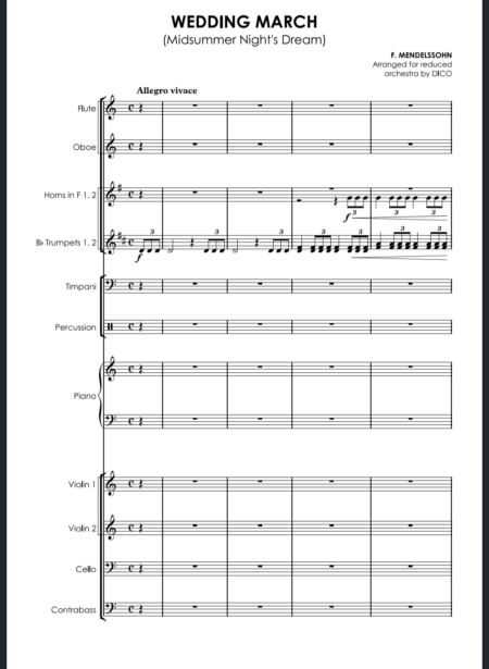 Wedding March ch orch 2 pag 1